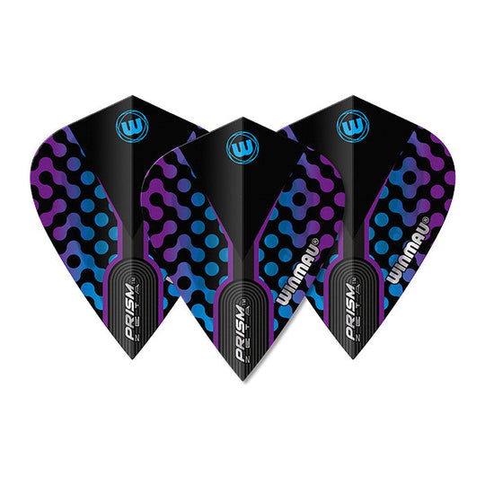 Winmau Prism Zeta Black & Purple Kite Flights