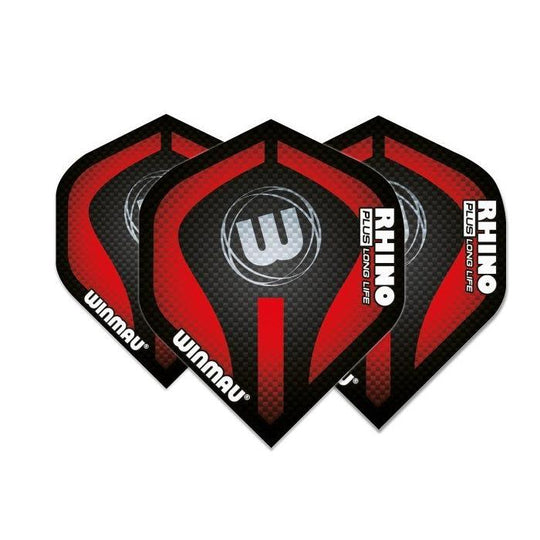 Winmau Rhino 150 Plus Black & Red Standard Flights