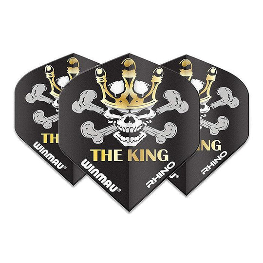 Winmau Rhino Extra Thick Mervyn King "The King" Black & Gold Design Flights