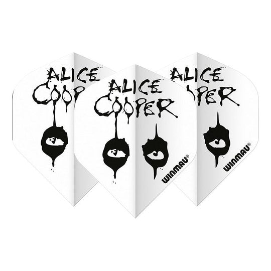Winmau Rock Band Extra Thick Standard Alice Cooper White Flights