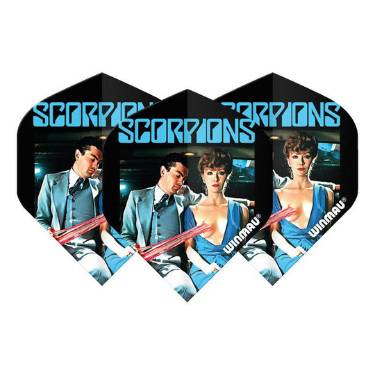 Winmau Rock Band Extra Thick Standard Scorpions Love Drive Black & Blue Flights
