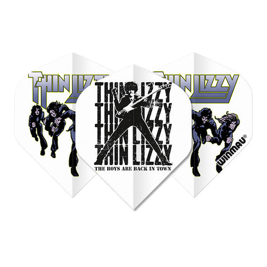 Winmau Rock Band Extra Thick Standard Thin Lizzy White Flights