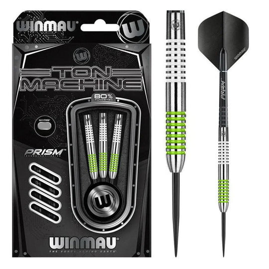 Winmau Ton Machine Green 80% Tungsten Steel Tip Darts