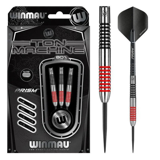 Winmau Ton Machine Red 80% Tungsten Steel Tip Darts